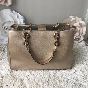 Michael Kors Cynthia Small Satchel Pale Gold